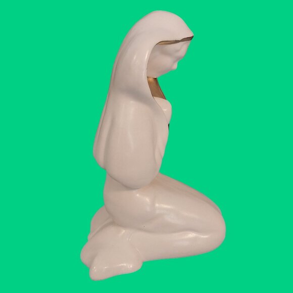 Kay Finch Praying Madonna Christmas Nativity Figurine RARE Gold & White Colorway - Picture 5 of 10